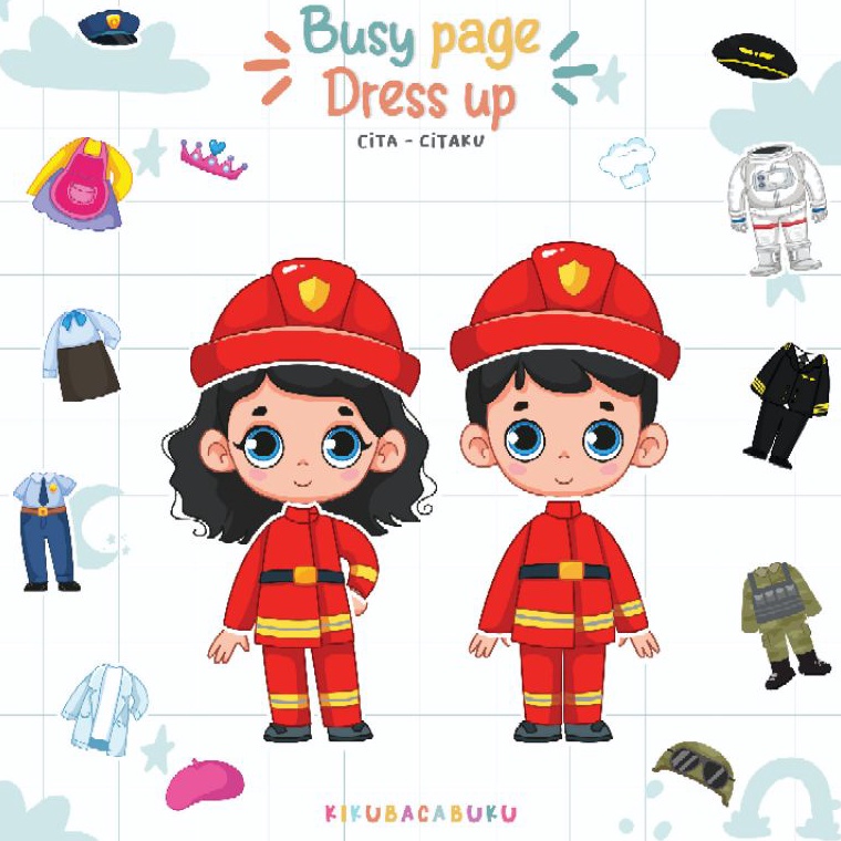 ➤ BUSY PAGE DRESS UP BEPE BP mainan edukasi profesi PAPER DOLL ✫ Diskon