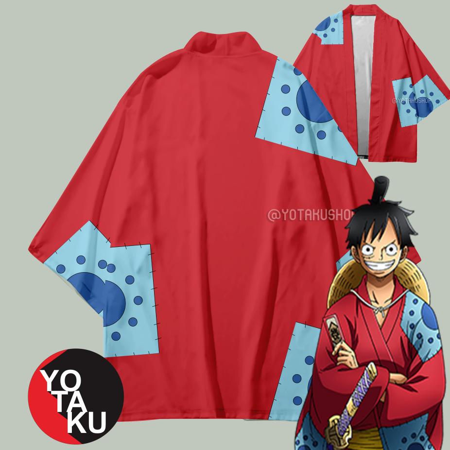 SALE Haori Cardigan Anime One Piece Monkey D Luffy Wano Kostum Cosplay Jepang YOTAKUSHOP bayar ditem