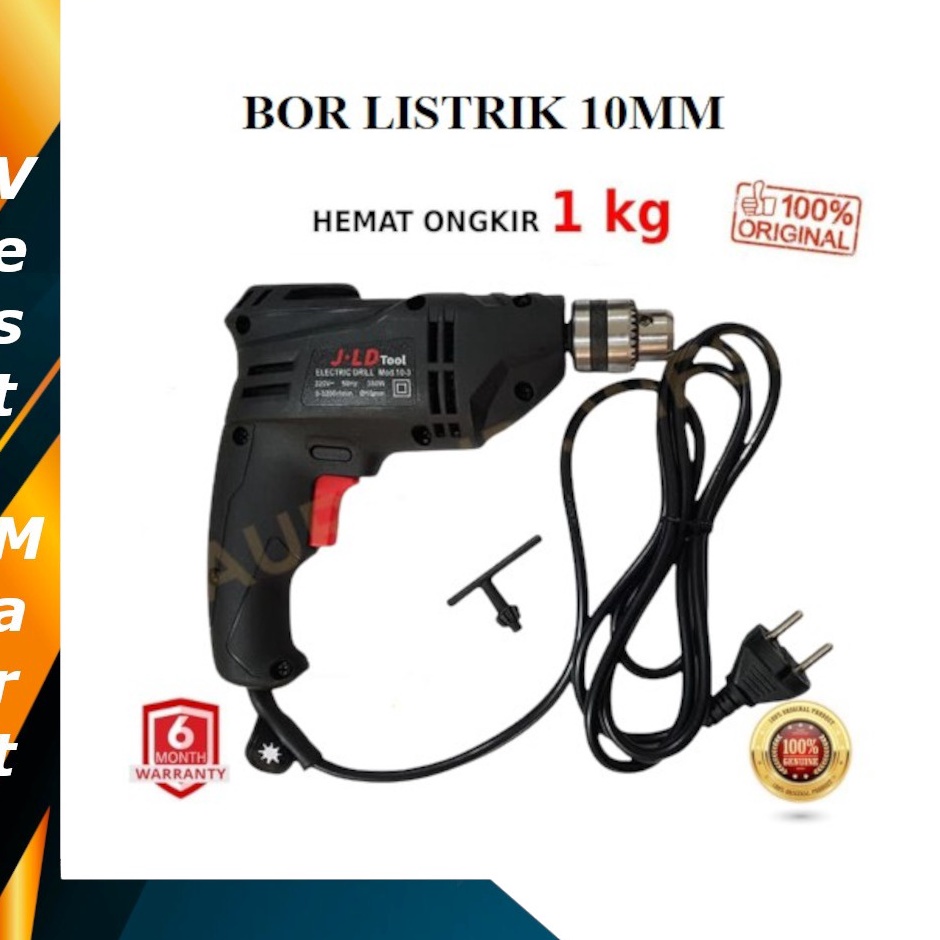 Wj Mesin Bor Listrik Murah JLD Tools 10mm Power Full Mesin Bor 380watt ✭ ✵ ￣