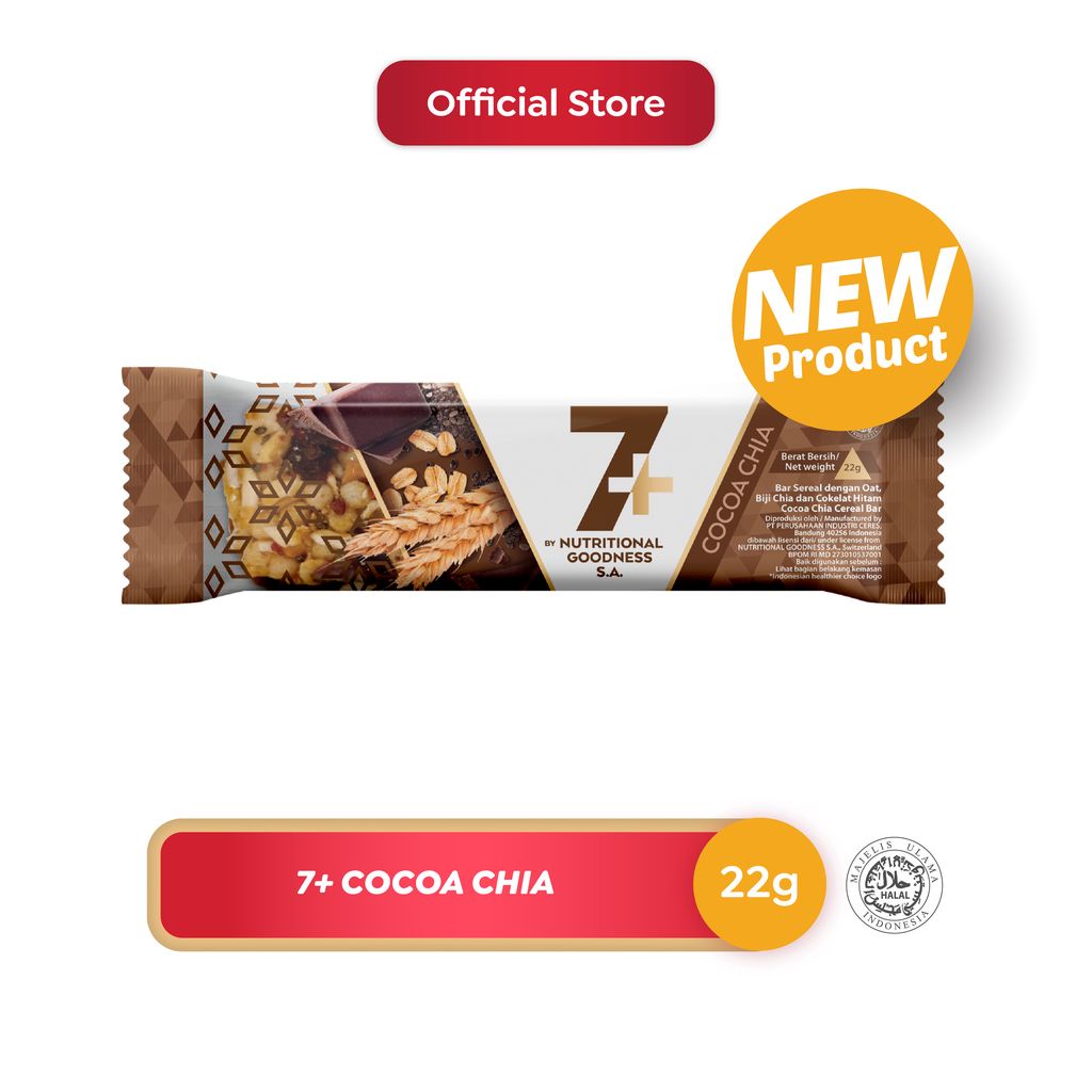 

7+ Cereal Bar Cocoa Chia 22 g