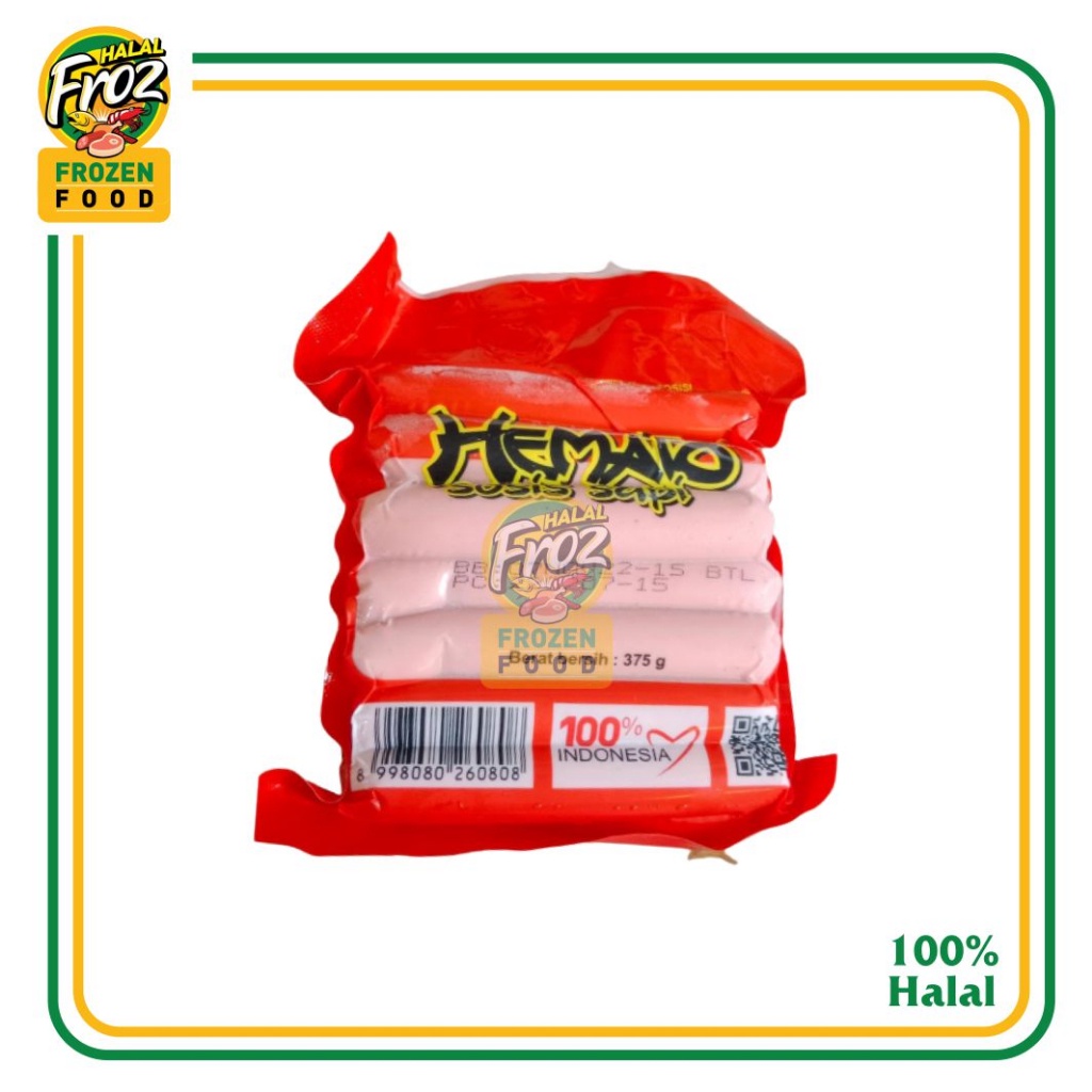 

Hemato Sosis Sapi 15pcs 375gr HFPRS