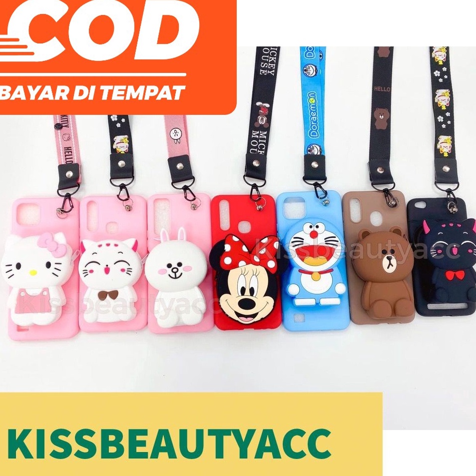 ➬ REALME NARZO 30A/ 5 PRO/ C11 2020/ XT/ C30/ C31/ C35/ SOFT CASE KARAKTER/ BONEKA DISNEY DOMPET KOI