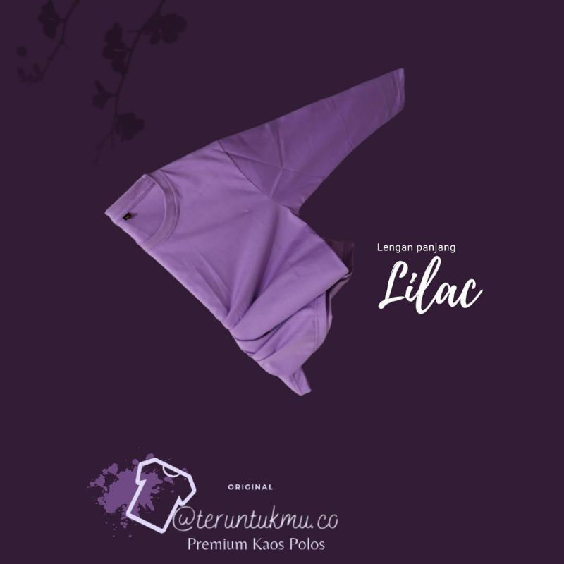 Kaos Polos Lilac Ungu Lengan Panjang