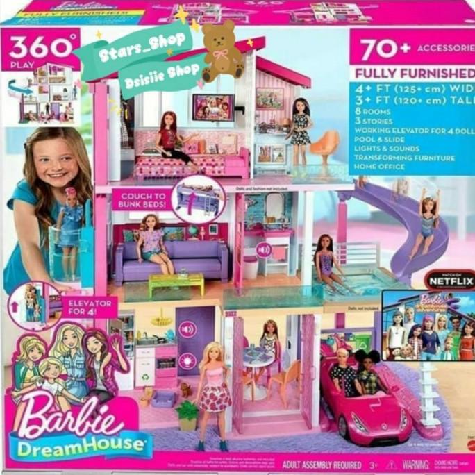 Barbie dreamhouse 3 Floor Original/ Mainan Rumah Barbie Besar 3 lantai