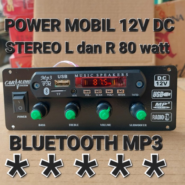 kit pcb car audio 12v 12volt 12 volt speaker aktif 80w tda 2004 2005