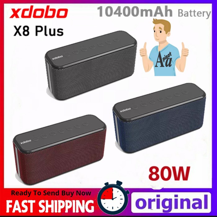 Terlaris Speaker Xdobo X8 Plus 80W Stereo Audio Wireless Bluetooth 5.0 Original