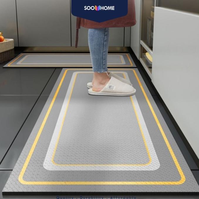 Keset Kaki Dapur Jumbo 2 PCS Kitchen Mat Set Alas Anti Slip Premium