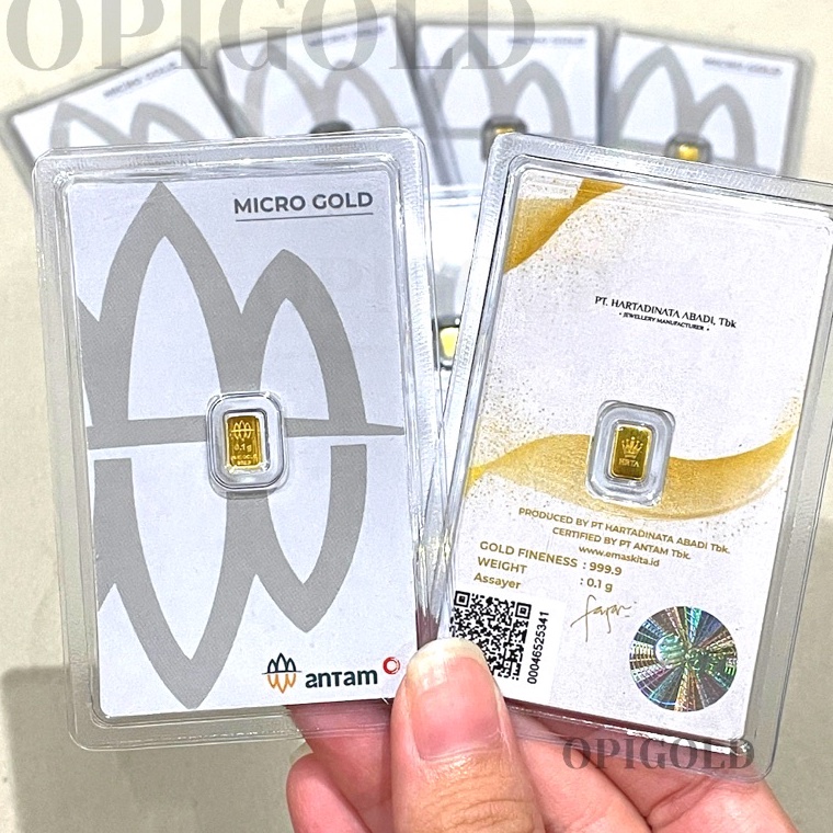 Dikirim secepatnyak9K4w LM Micro Gold ANTAM Hartadinata Logam Mulia 0.1 0,1 gram Premium Series Emas