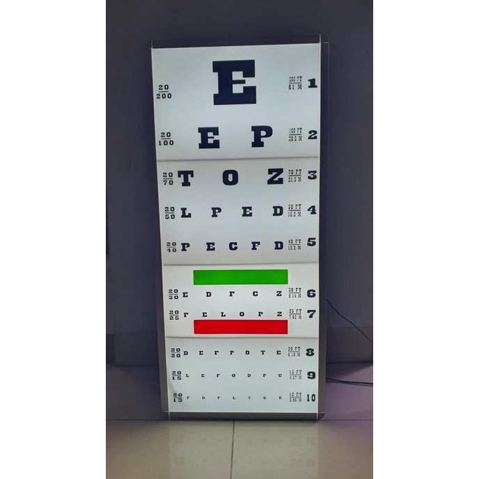 Snellen Chart Elektrik E - Snelen Cart Elektrik With Remote