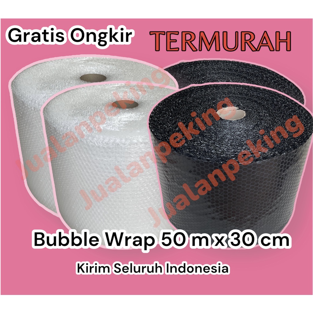 

bubble wrap 50 meter x 30 cm plastik bubble tebal Original PLastik bubble murah Free Ongkir