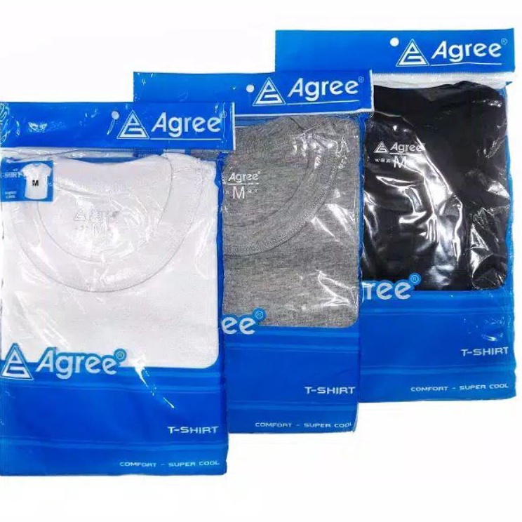 →➘✹ AGREE Kaos Pakaian Dalam T-Shirt | Oblong Pria | Agree Sport SGSA006 | ORIGINAL