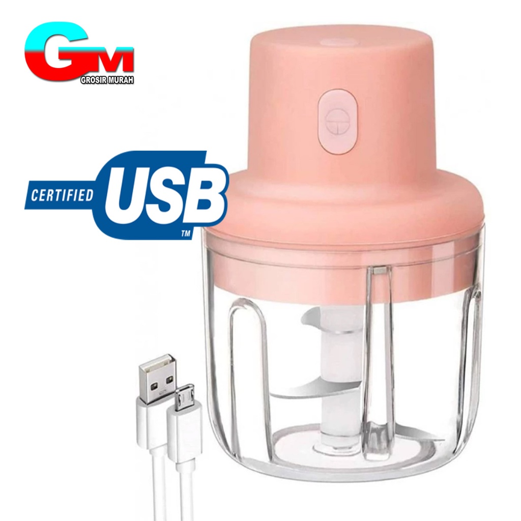Gilingan Bumbu Food Coper Chopper Penggiling Elektrik Serbaguna Blender Daging Meat Grinder Usb Mini