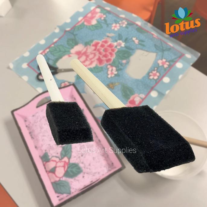 

Sponge Foam Brush Decoupage / Kuas Spons Kotak Set 2 ( 1" & 2" )