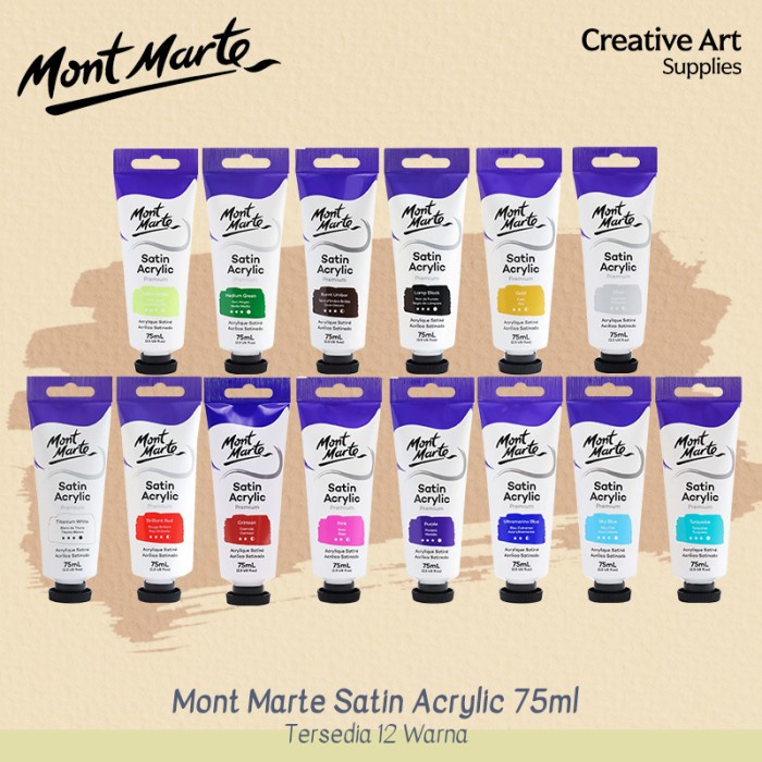 

Mont Marte Premium Satin Acrylic Paint 75ml Cat akrilik