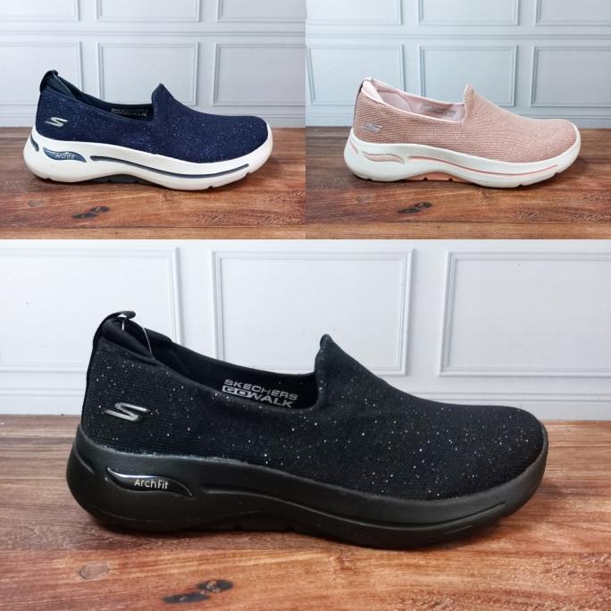 skechers gowalk arch fit vividly/slip on/sepatu wanita/skechers gowalk