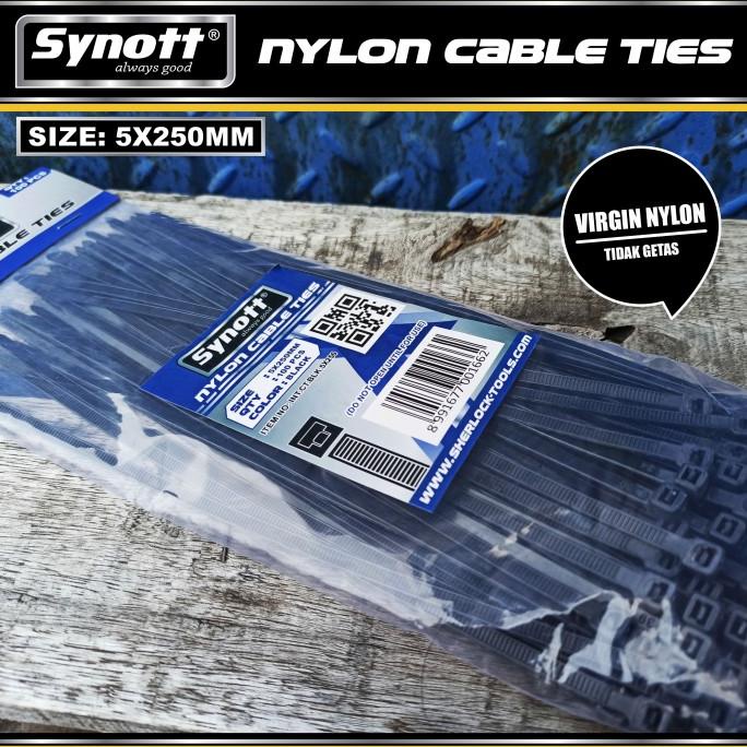

Kabel Tis 250 Mm X 5 Mm Cable Ties Hitam Isi 100Pcs