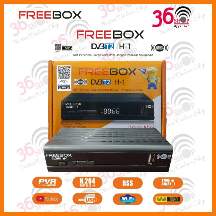 Terlaris Set Top Box Stb Tv Digital Dvbt2 Evinix H-1 Freebox Dan Freebox Mini