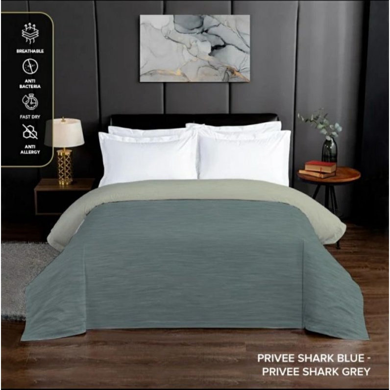 King Rabbit Reserve Bed Cover Single Motif Shark Blue
