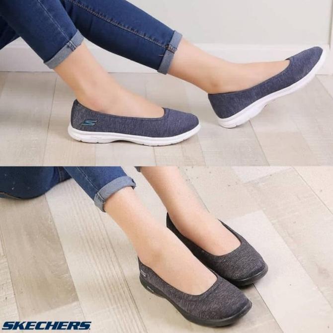 sepatu wanita skechers / skecher go step ballet canvas