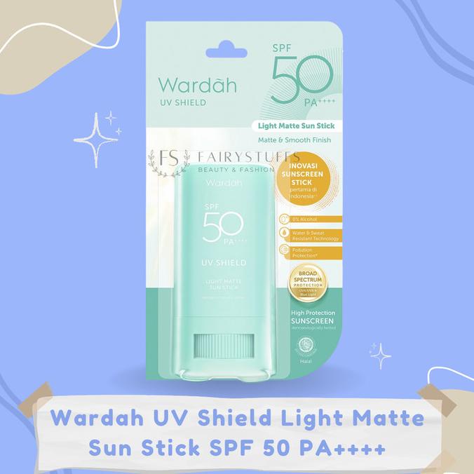 Wardah UV Shield Light Matte Sun Stick SPF 50 Sunscreen Sunblock Wajah