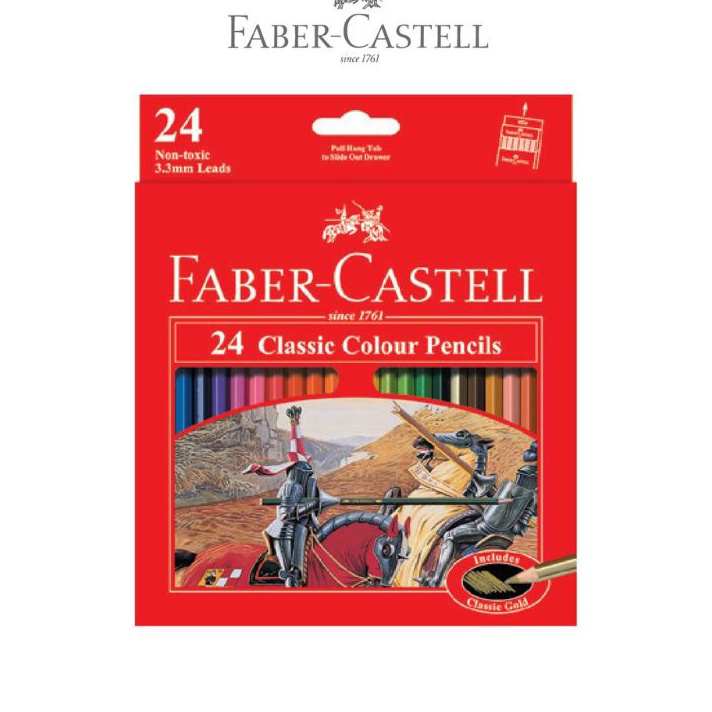 

(㊛ K☑DU] Pensil warna Faber Castell 24 warna classic panjang ( 1set/24wrn )- kekiniian.!!