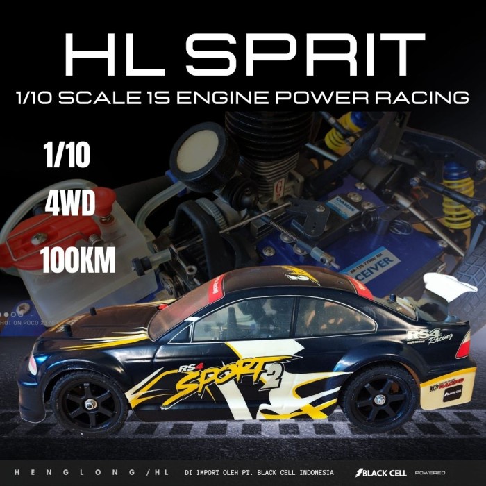 RC Engine Nitro Rally BMW 1/10 Dual SPEED 4WD Heng Long Sprint Bundlin