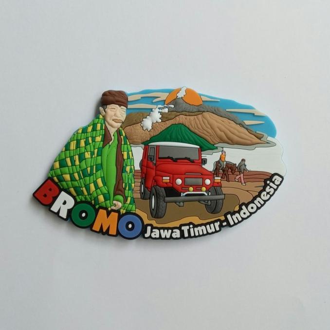 Souvenir magnet kulkas Bromo Malang oleh oleh Jawa Timur Indonesia