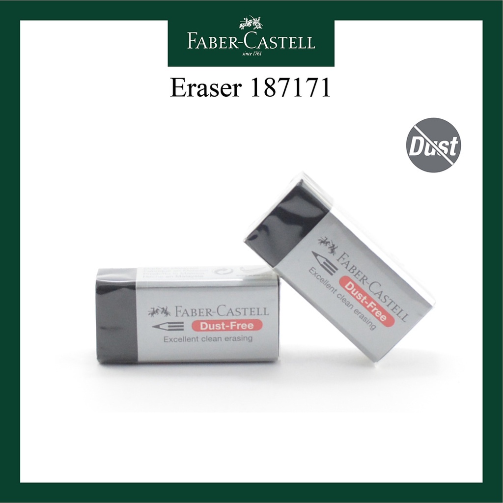

Penghapus Faber Castell / Eraser Dust Free 7171 / Eraser Medium Black Pouch Set 2 Pcs