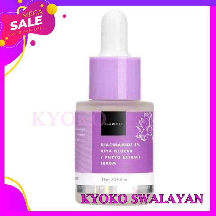 SCARLETT WHITENING NIACINAMIDE 5% BETA GLUCAN 7 PHYTO EXTRACT SERUM KUALITAS PRODUK TERBAIK