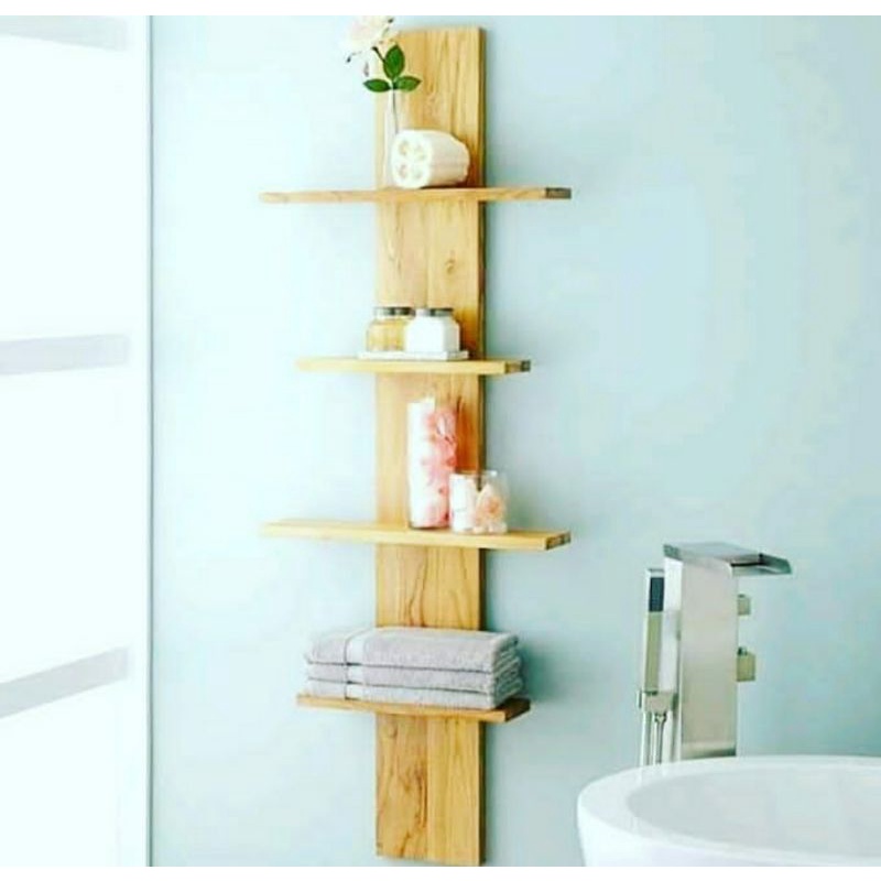 rak kayu minimalis/ rak kayu susun serbaguna