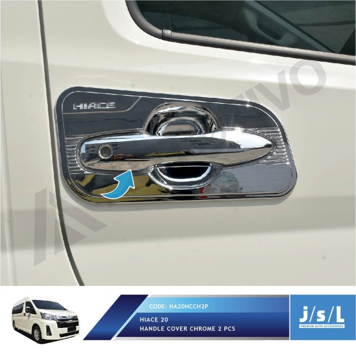 Hiace Handle Cover JSL Pegangan Pintu 2Pcs Chrome terpopuler