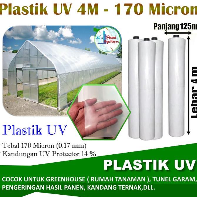 Plastik UV 4 Meter 170 Micron - Plastik Greenhouse UV 14% 1 Roll