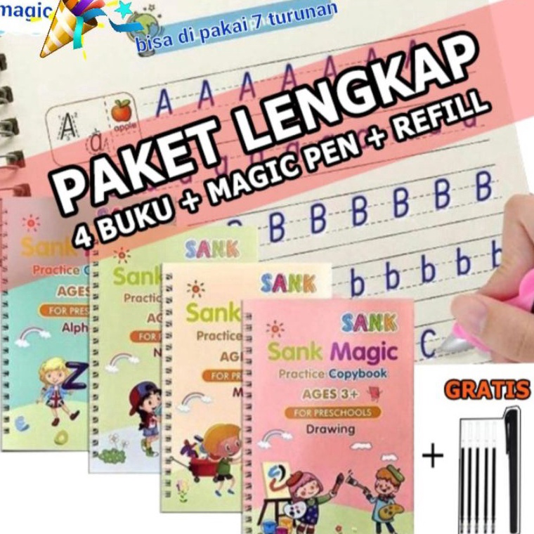 

(D13A ご➤> Buku Sank Book Magic 1 Set isi 4 Buku Magic Book - siiap.dikirim..