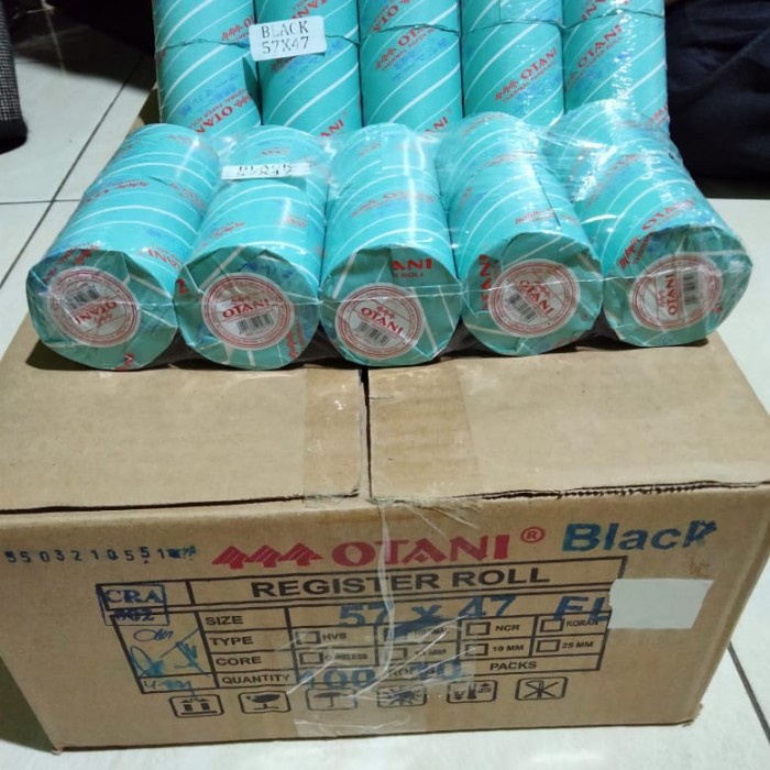 

Bestseller Kertas Struk Thermal Otani 58 X 48 Atau 57 X 47 Black Isi 10 Roll