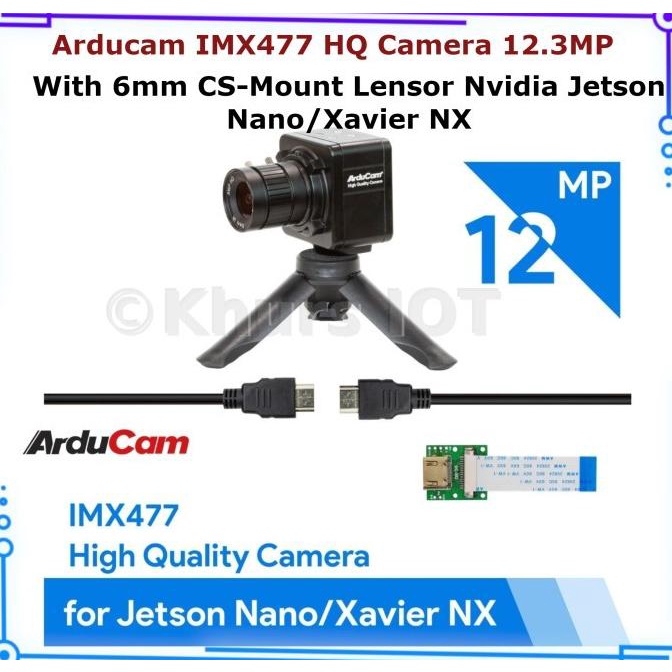 Arducam Complete HQ Camera Bundle for Jetson Nano Xavier 12.3MP IMX477