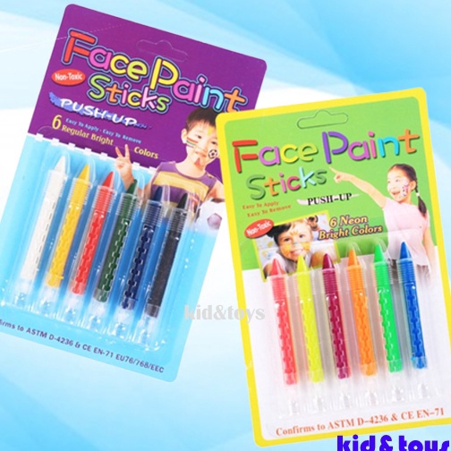

(GJ◆.5♡] Kidntoys Cat Wajah Face Painting stick Mewarnai Melukis Wajah Non Toxic Washable Paint Stickterviral.