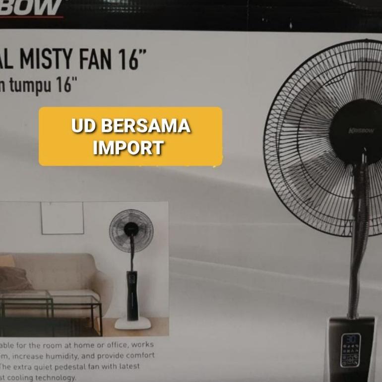 DIH1071 kipas angin kabut uap air mistyfan krisbow dengan remote ***