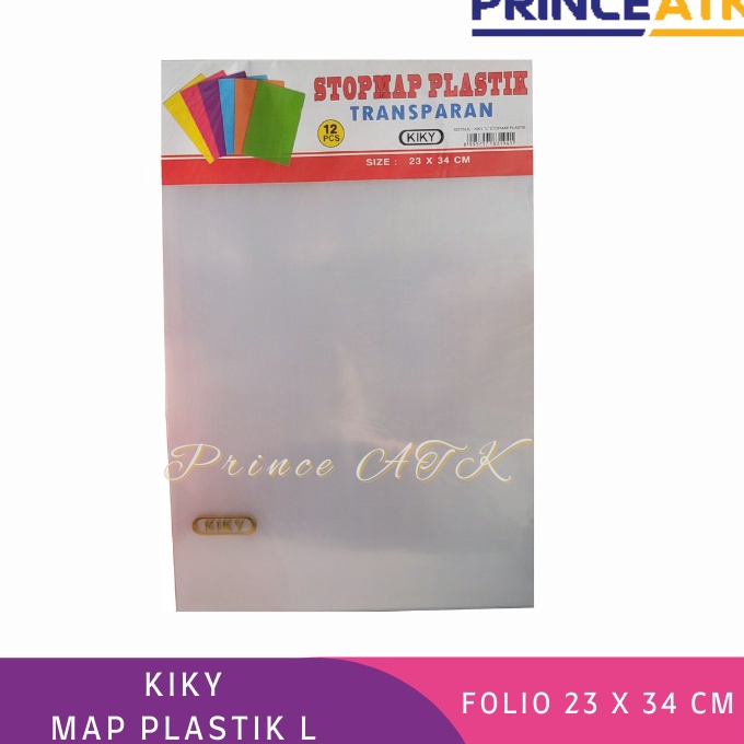 

(YQ☑.13➤] MAP PLASTIK L ISI 12 PCS MERK KIKY TRANSPARANT UKURAN FOLIOberkuaalitas.!