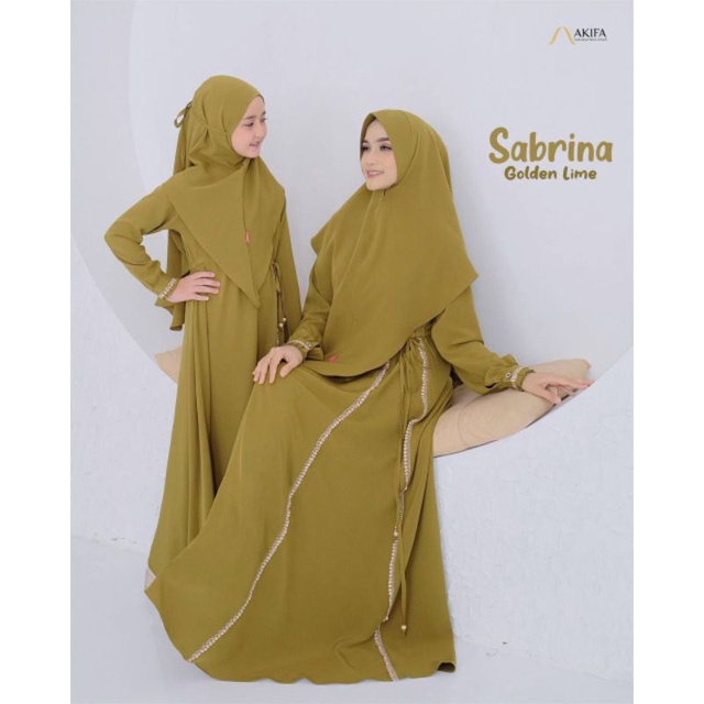 RIHAIA | Sabrina Dress Set Khimar Bergo Couple Mom & Kids by Akifa Muslimah