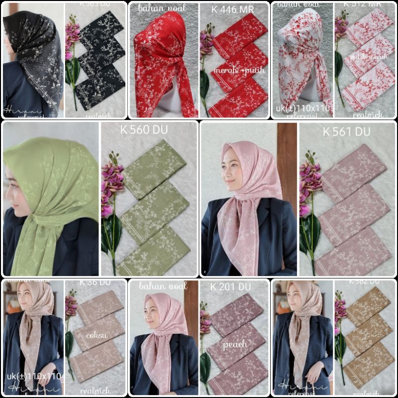 Jilbab voal motif lasercut hijab motif premium (harga grosir)