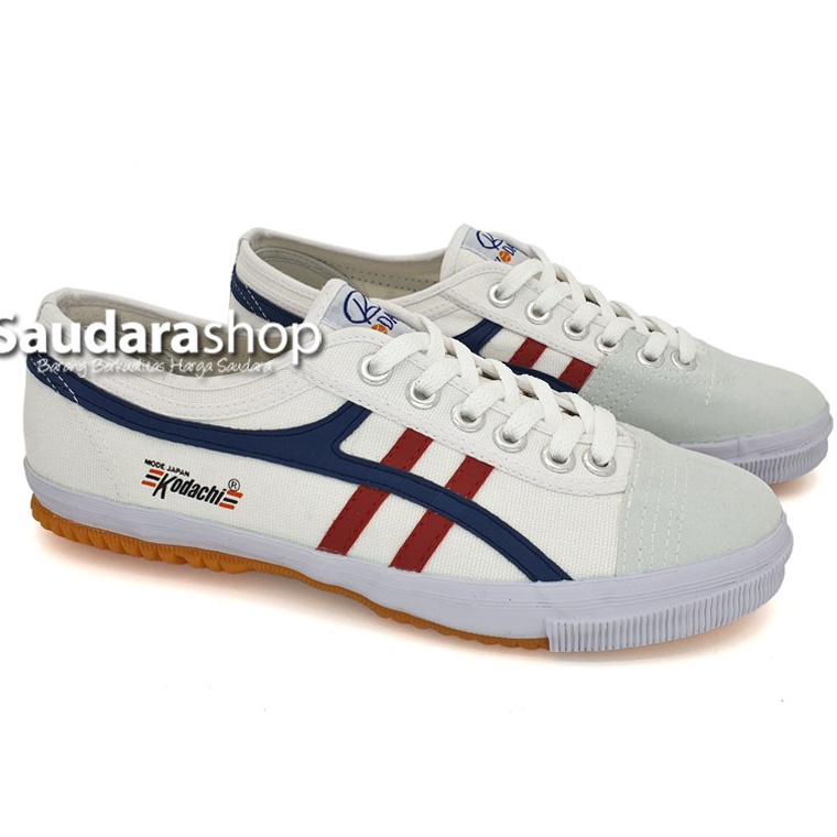 ➘ Sepatu Kodachi 8172 Putih lis Navy Merah / Sepatu Kodachi 8172 Classic / Sepatu Kodachi ✸ Terkini