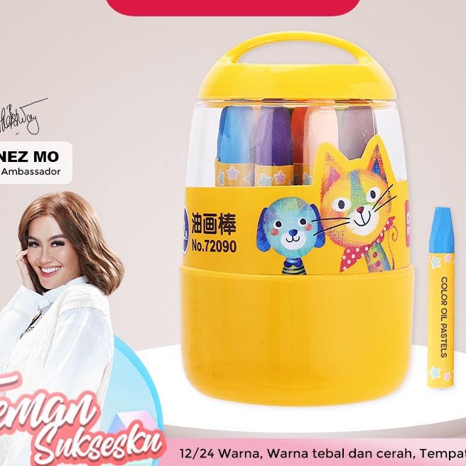 

(9✓R☼/C) Deli 12/24 warna oil pastel desain Barrel, mudah untuk diambil dan ditempatkan 72090 72092 /siiap.dikirim.