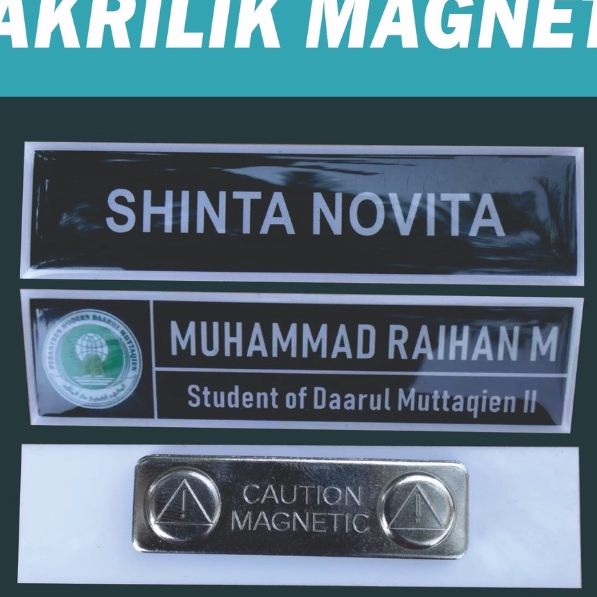 

[☼.❦11YG) Name Tag magnet akrilik ukuran PxL 2x8 cm - paaling.laris..!