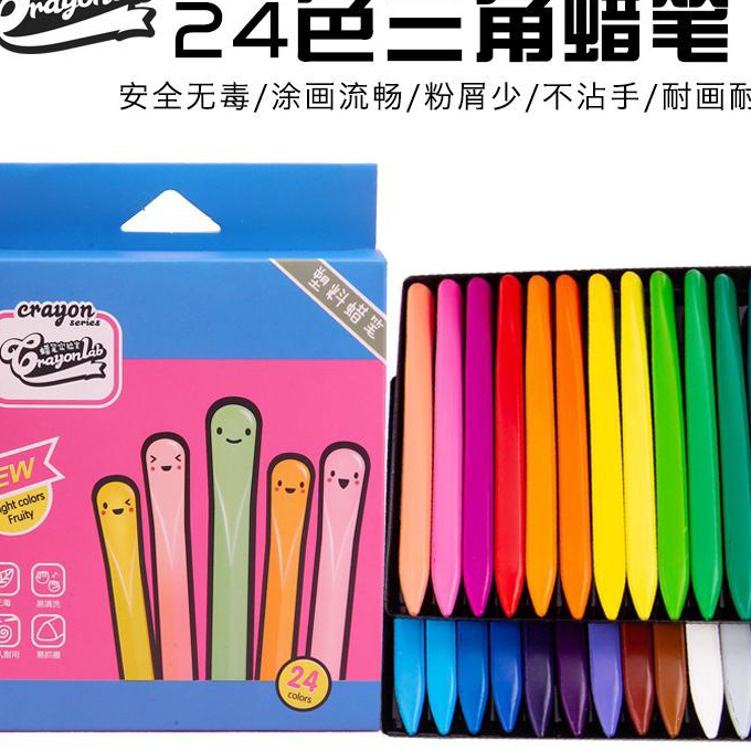 

[WH-❣➛2] HIGH QUALITY Crayon Lab Non Toxic Crayon Triangular Crayon Lab Triangle Crayon Plastik Anti Kotor Tanganviraal.