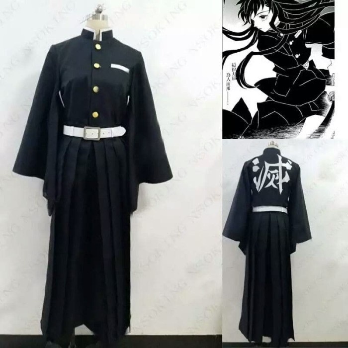 Murah COSTUME COSPLAY MUICHIRO TOKITO KIMETSU NO YAIBA HAORI YUKATA KIMONO NON COD