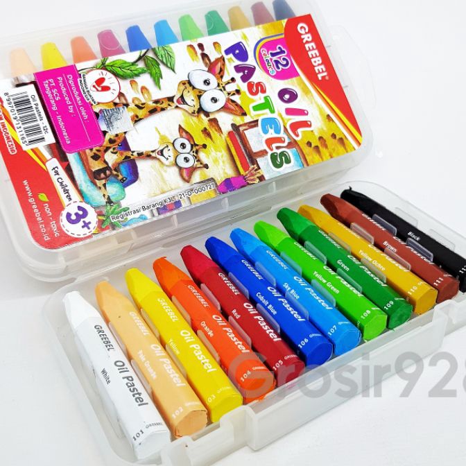 

(C-ごQ❤V) Crayon / Krayon Oil Pastel Greebel 12 warna -murahh..!