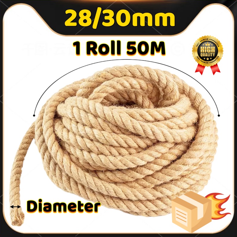 

Harga Promo.. Tali tambang besar 28-30mm Tarik tambang / tali tambang manila goni dadung tampar tali tambang kapal 7CS