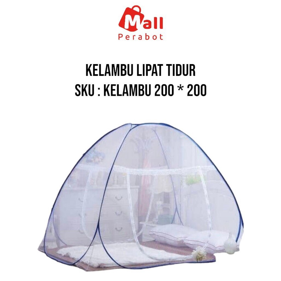 ➩ Kelambu Tidur Lipat Anti Nyamuk Kelambu Pelajar Kelambu Lipat Kelambu Nyamuk 200 X 200 ✷ L ♥