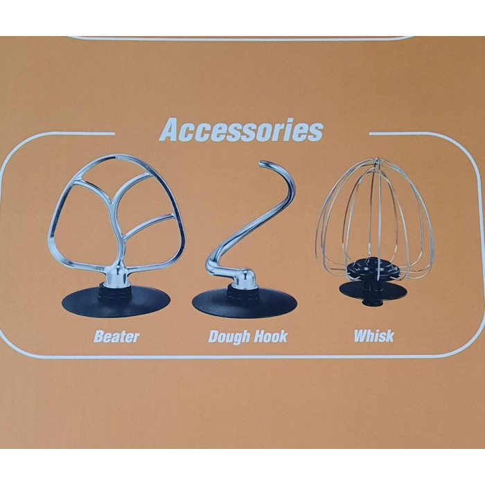 Pengaduk Pengocok adonan Mixer MITO MX-700 Beater Y Dough Hook Whisk