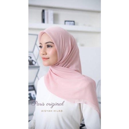 Grosir 10pcs Hijab Segi Empat Paris Original Aisyah Jilbab Segi Empat Paris Jilbab Polos Terlaris Te